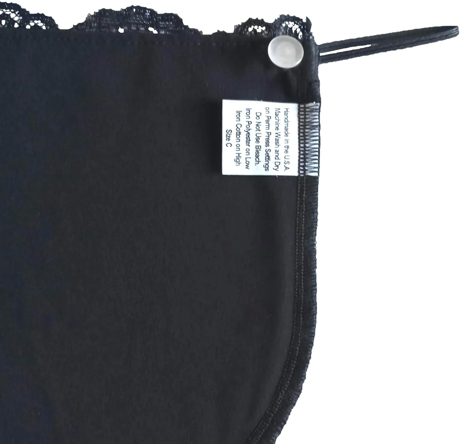 Modesty Panel Cleavage Cover Soft Lace on Silky Poly 5 Sizes