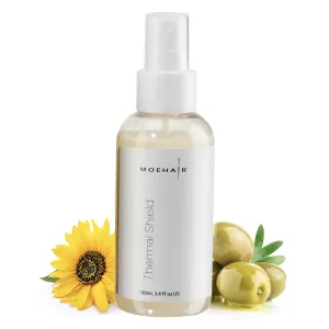 MOEHAIR Heat Protectant Spray for Hair - Travel Size (3.4 Fl Oz), Thermal Protection for Flat Iron, Hair Dryer