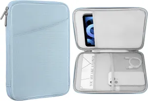 MoKo 9-11 Inch Tablet Sleeve Case, Fits 11inch iPad Air M3, iPad A16 2025, Pro 11 M4, iPad 10/9/8/7th, Galaxy Tab S9/S8/A8/A7, Protective Bag Carrying Case with Pocket, Misty Blue