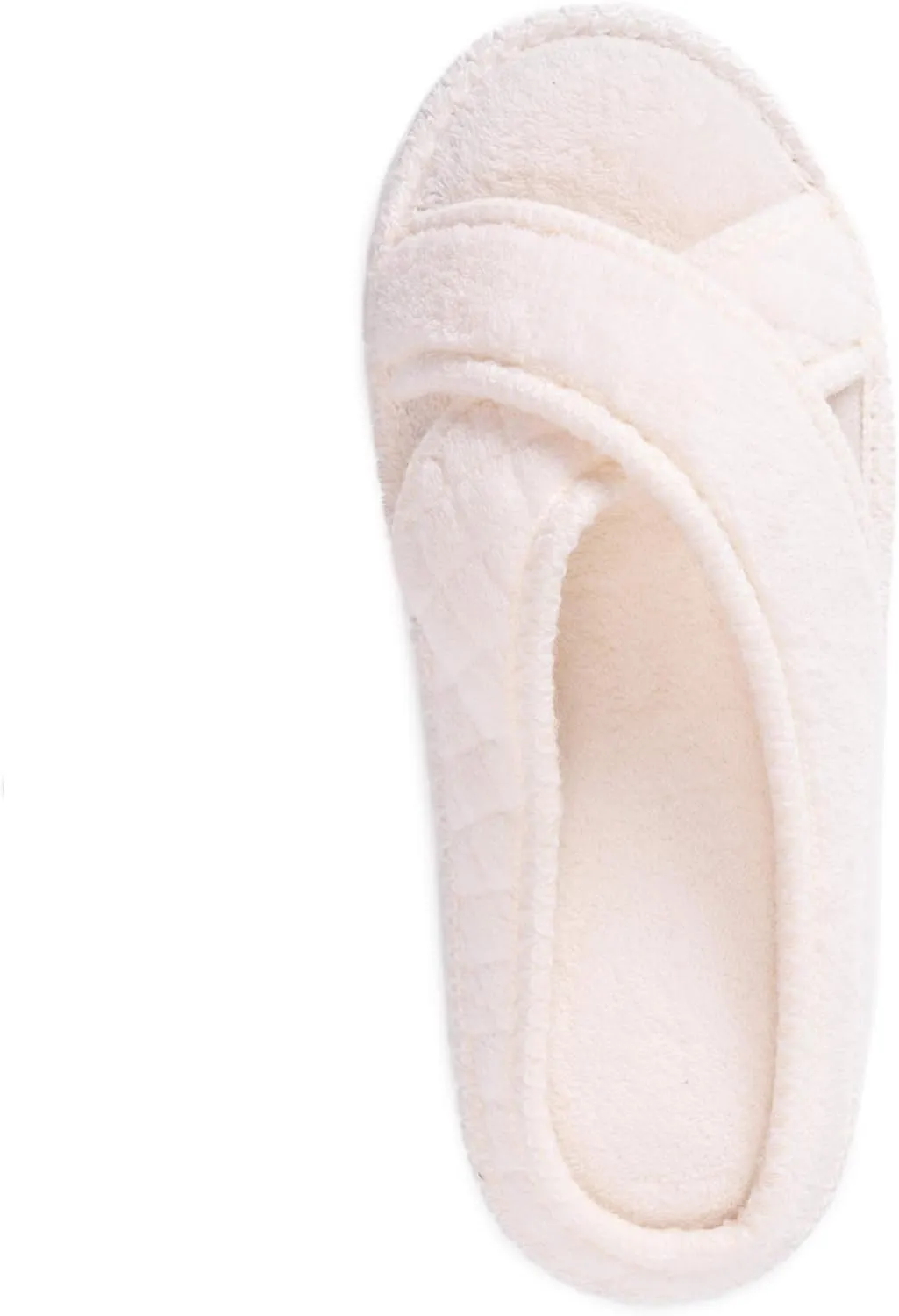 MUK LUKS Women's Ada Chenille Crossband Slippers-Daisy White