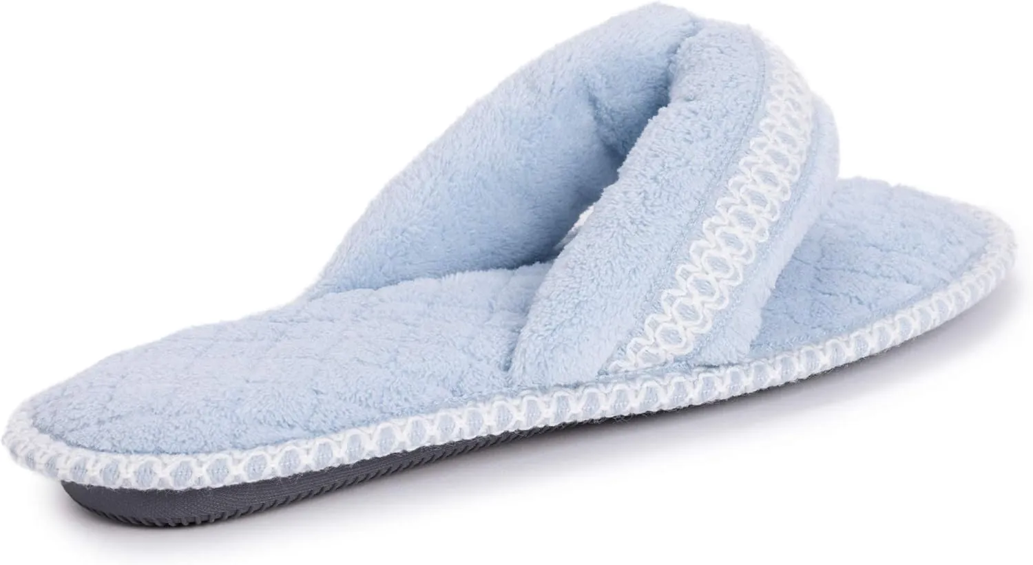 MUK LUKS Women's Darlene Micro Chenille Thong Slippers-Rosegold