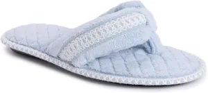 MUK LUKS Women's Darlene Micro Chenille Thong Slippers-Rosegold