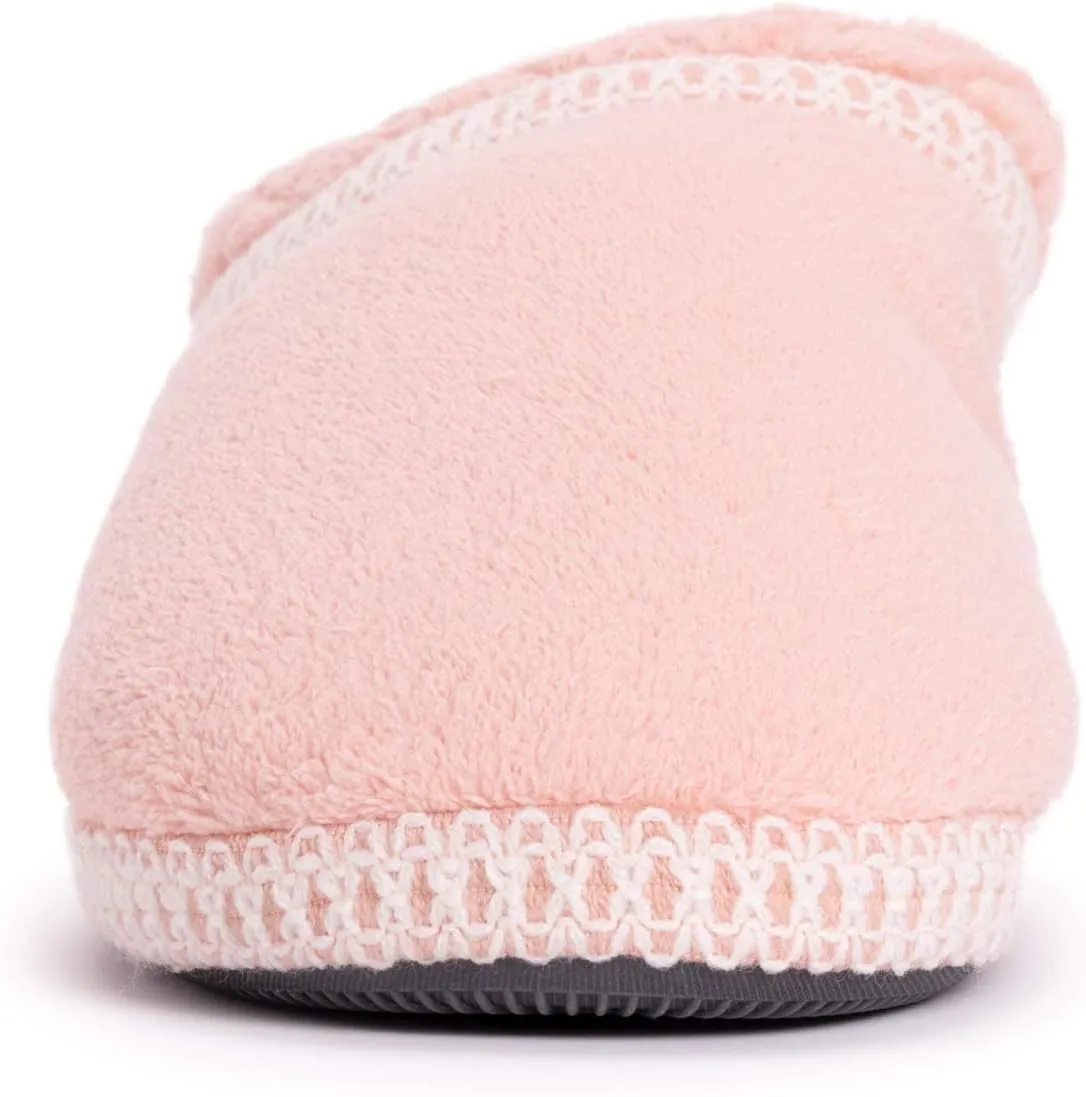 MUK LUKS Womens Rita Micro Chenille Full Foot Slippers