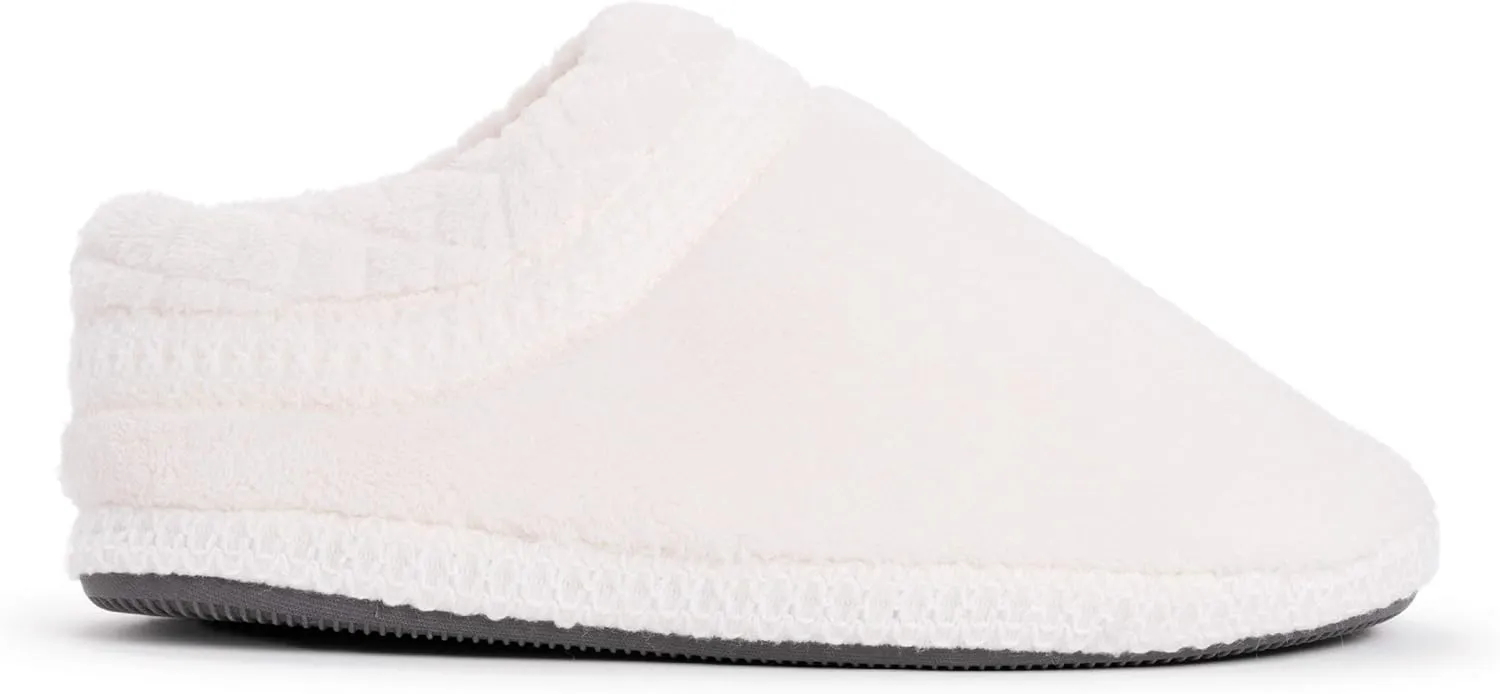 MUK LUKS Womens Rita Micro Chenille Full Foot Slippers