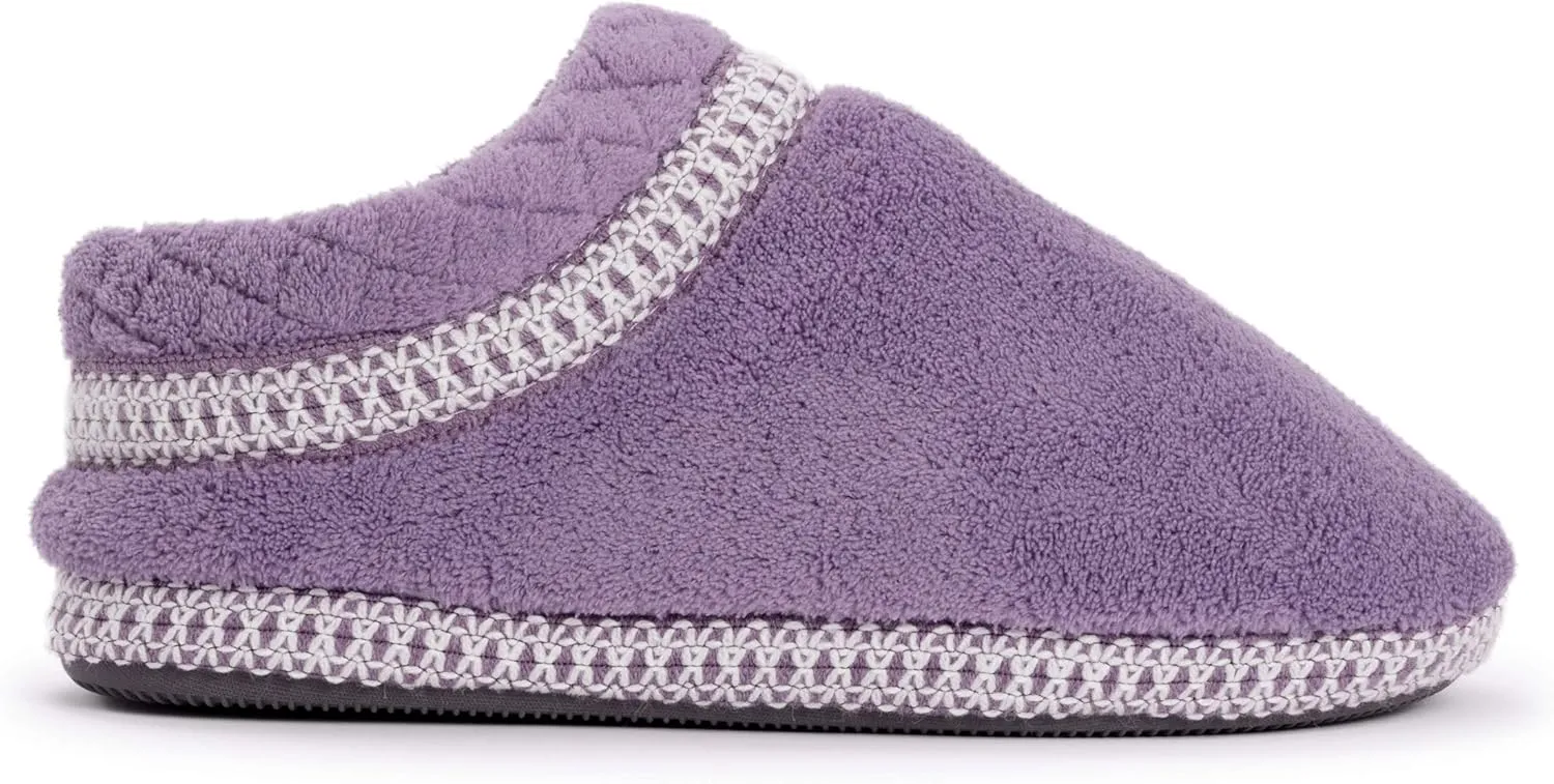 MUK LUKS Womens Rita Micro Chenille Full Foot Slippers