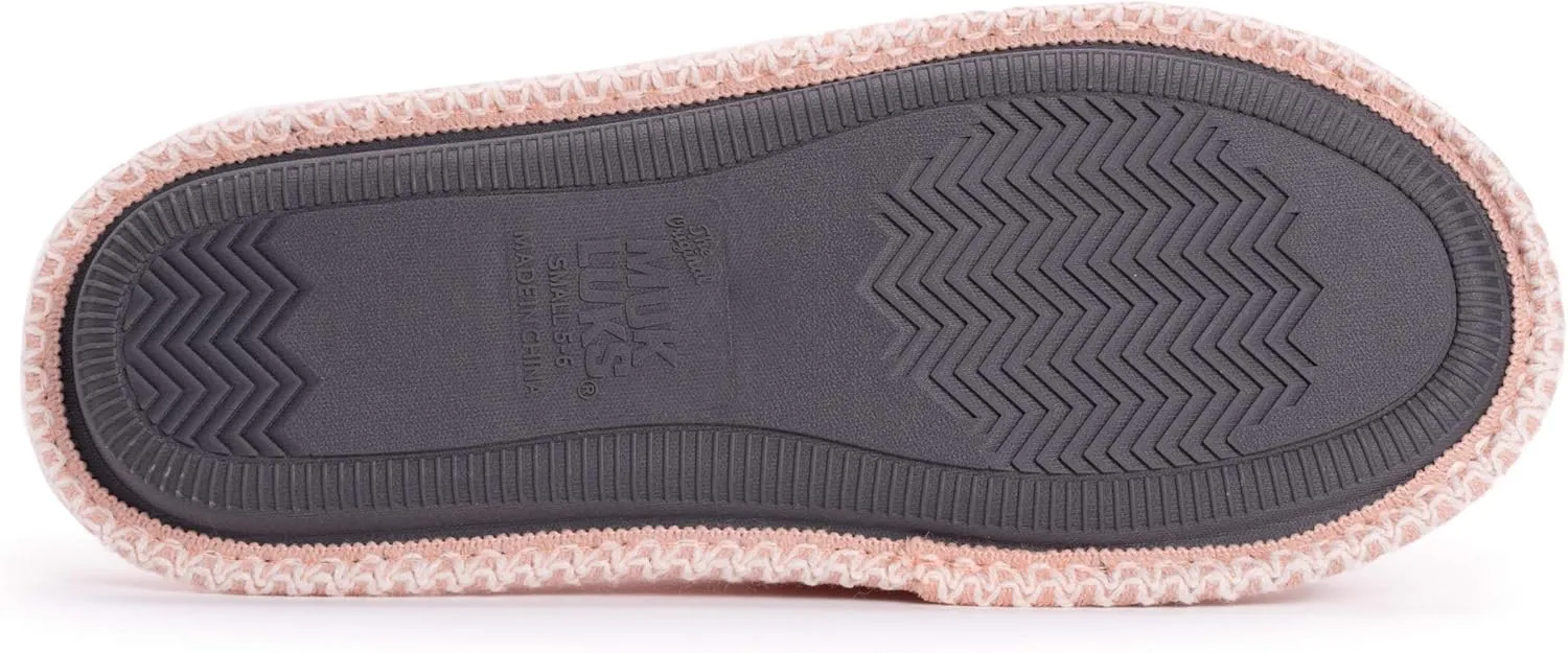 MUK LUKS Womens Rita Micro Chenille Full Foot Slippers