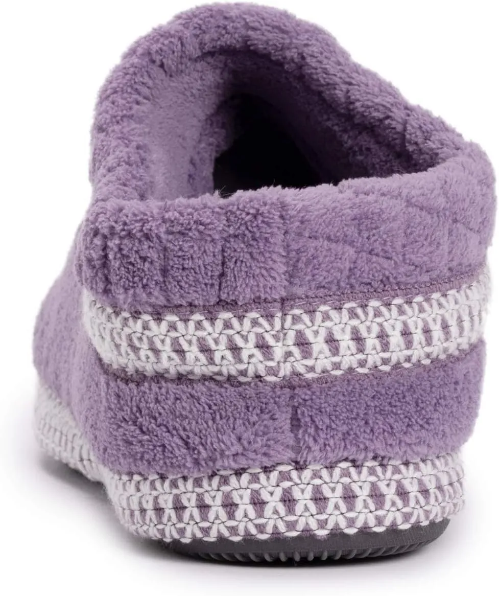 MUK LUKS Womens Rita Micro Chenille Full Foot Slippers
