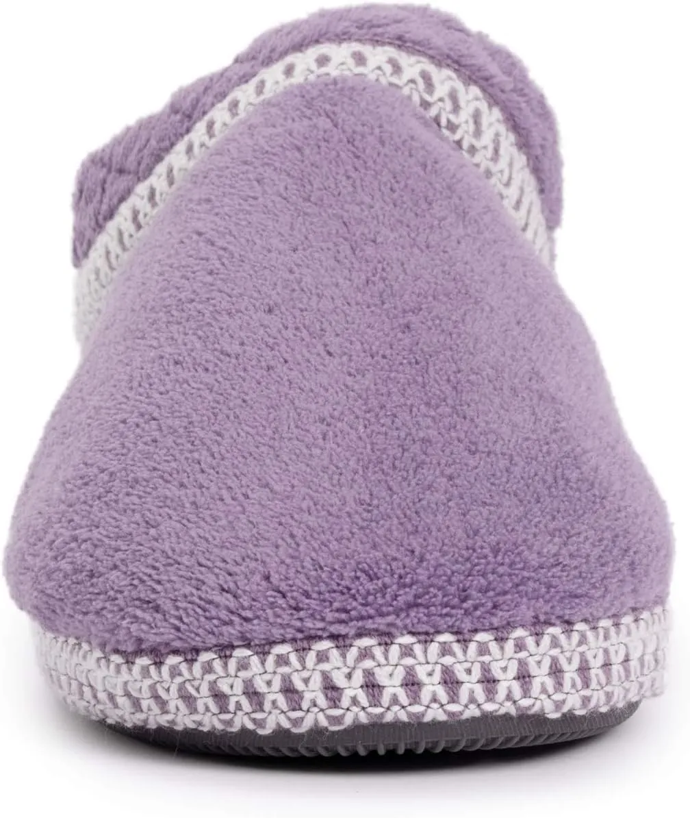 MUK LUKS Womens Rita Micro Chenille Full Foot Slippers