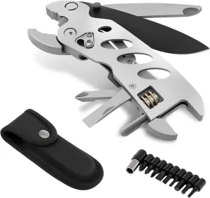 Multitool 7 in 1 with knife, Wrench, Folding Knife, Screwdriver, Bottle Opene, Ruler, Urgent Car Window Breaker and Seatbelt Cutter, Multi Tool for Gifts for Men