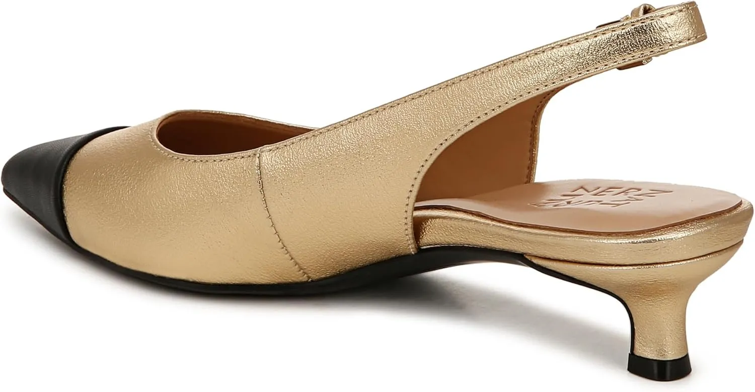 Naturalizer Womens Gazing Cap Toe Slingback Kitten Heel