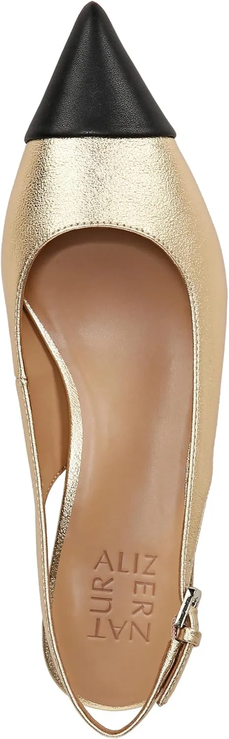 Naturalizer Womens Gazing Cap Toe Slingback Kitten Heel