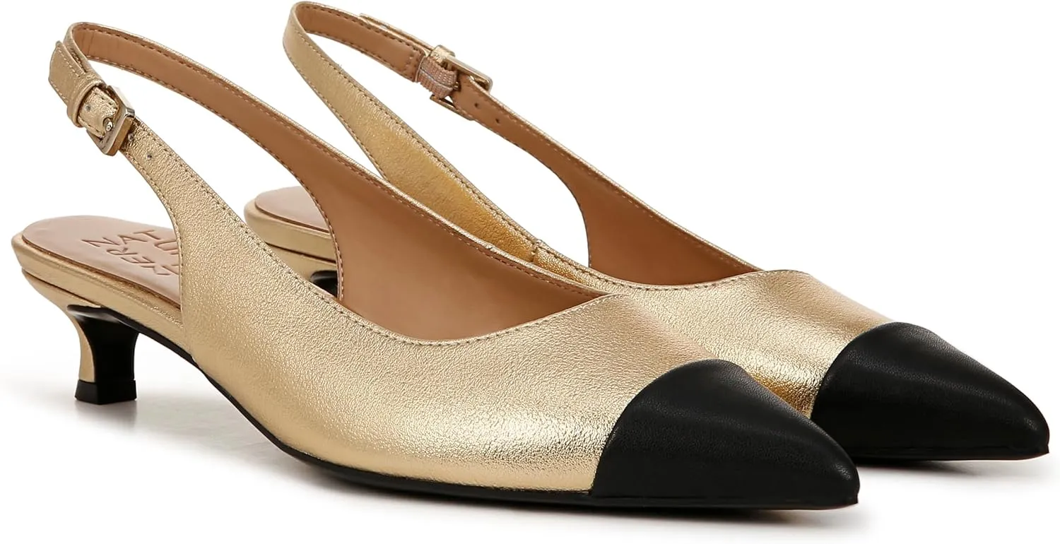 Naturalizer Womens Gazing Cap Toe Slingback Kitten Heel