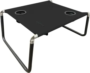 Neso Portable Beach Table with Cup Holders, Cell Phone Pockets, Lightweight for Picnics and Parks (Black)