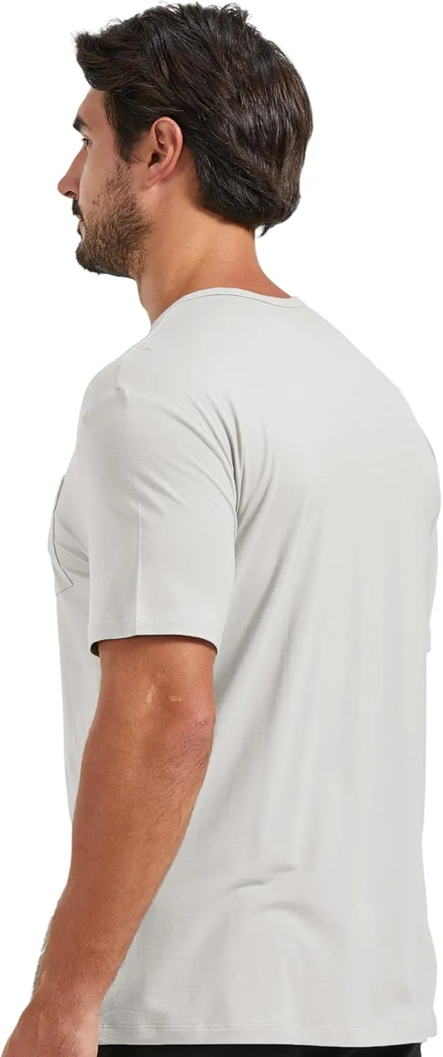 netdraw Men's Ultra Soft Bamboo Viscose Pocket T-Shirt Classic Fit Lightweight Cooling Short Sleeve Casual Basic Shirt
