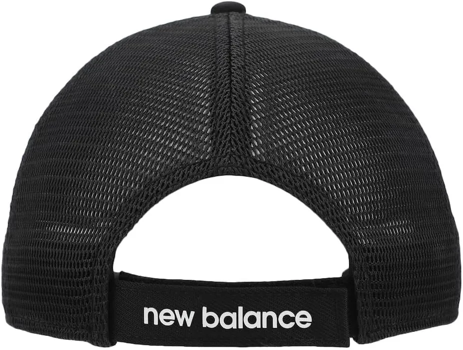 New Balance Adult Unisex 6 Panel Lightweight Adjustable Stretch Running Workout Trucker Hat