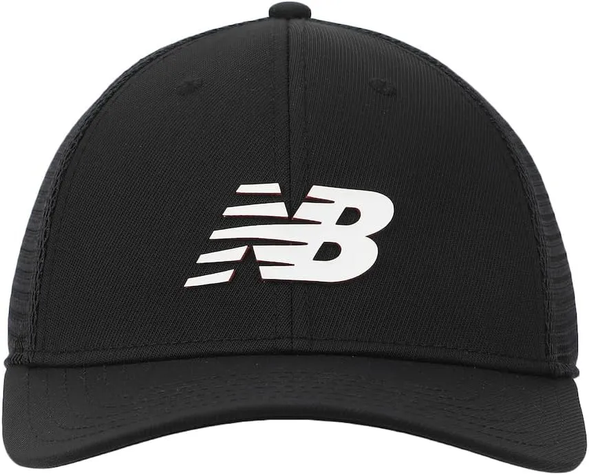 New Balance Adult Unisex 6 Panel Lightweight Adjustable Stretch Running Workout Trucker Hat