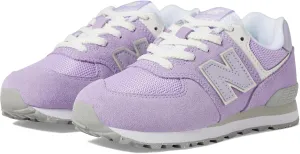 New Balance Kids 574 V1 70s Racing Lace-up Sneaker, Lilac Glo/Bright Lavender, 1.5 Wide US Unisex Little