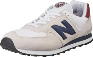 New Balance Men's 574 Sneaker, White Hx2, 8