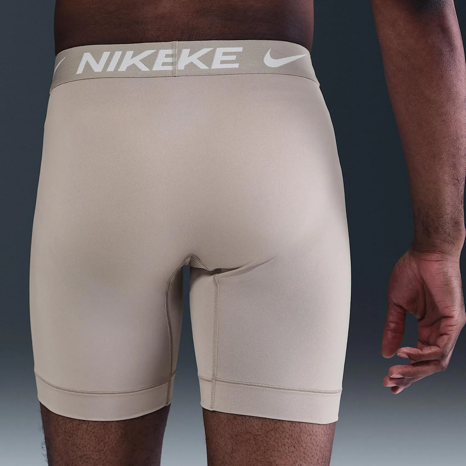 Nike Dri-FIT Essential Micro Long Boxer Briefs (3-Pack) (KE1158-032, Ash)
