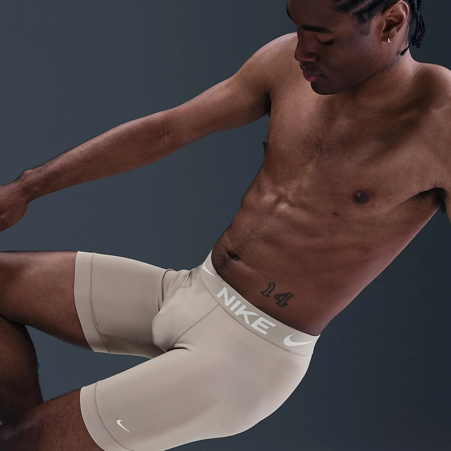 Nike Dri-FIT Essential Micro Long Boxer Briefs (3-Pack) (KE1158-032, Ash)