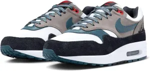 Nike Men's Air Max 1 PRM Escape White/Slate Blue-Black (FJ0698 100) - 7.5