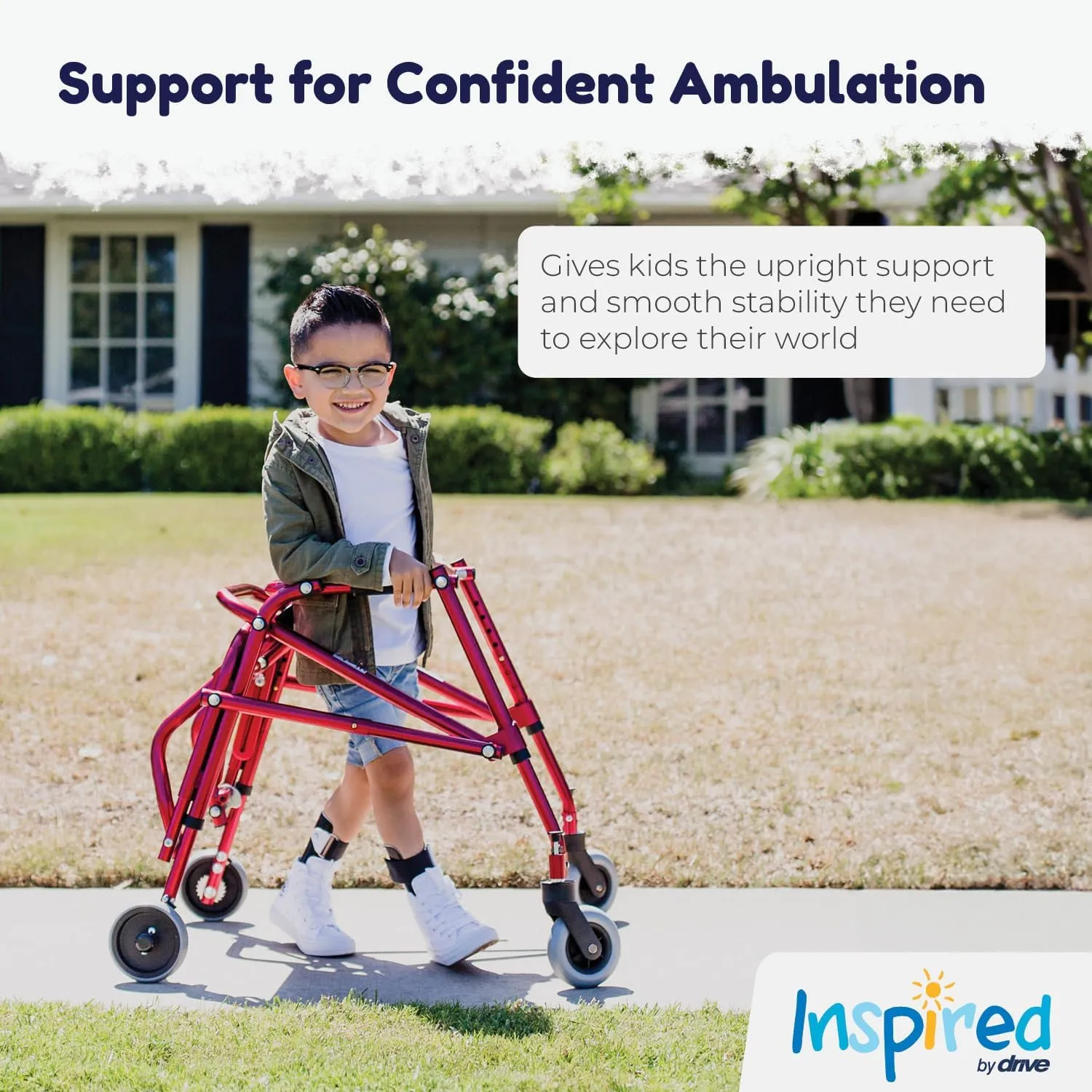 Nimbo 2G Mobility Aid Lightweight Posterior Walker, Large, Wizard Purple
