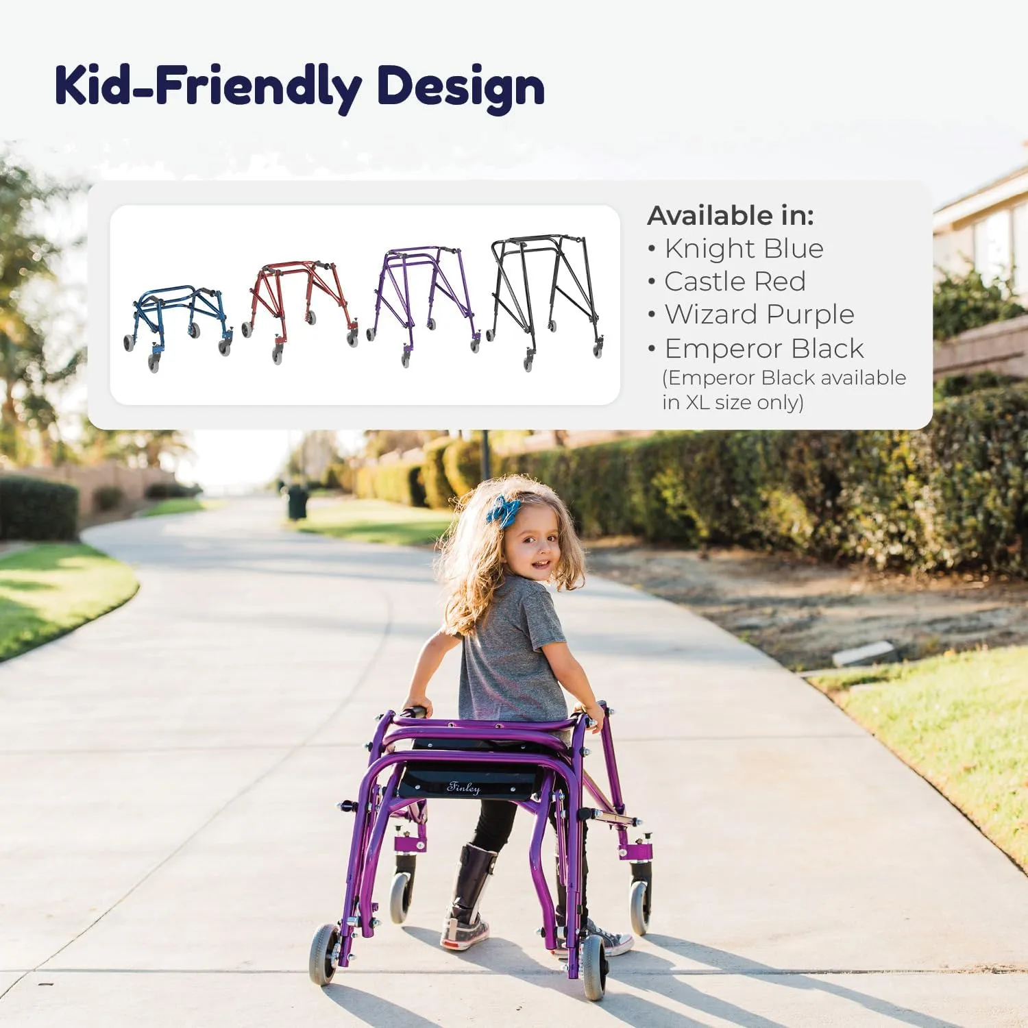 Nimbo 2G Mobility Aid Lightweight Posterior Walker, Large, Wizard Purple