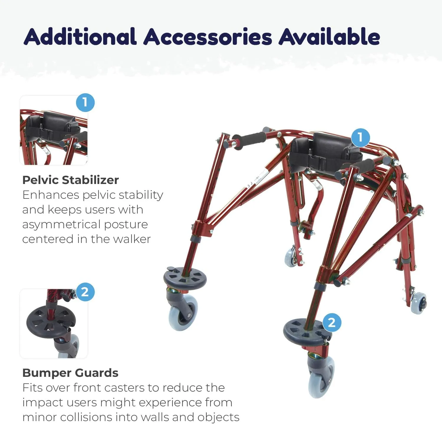 Nimbo 2G Mobility Aid Lightweight Posterior Walker, Large, Wizard Purple