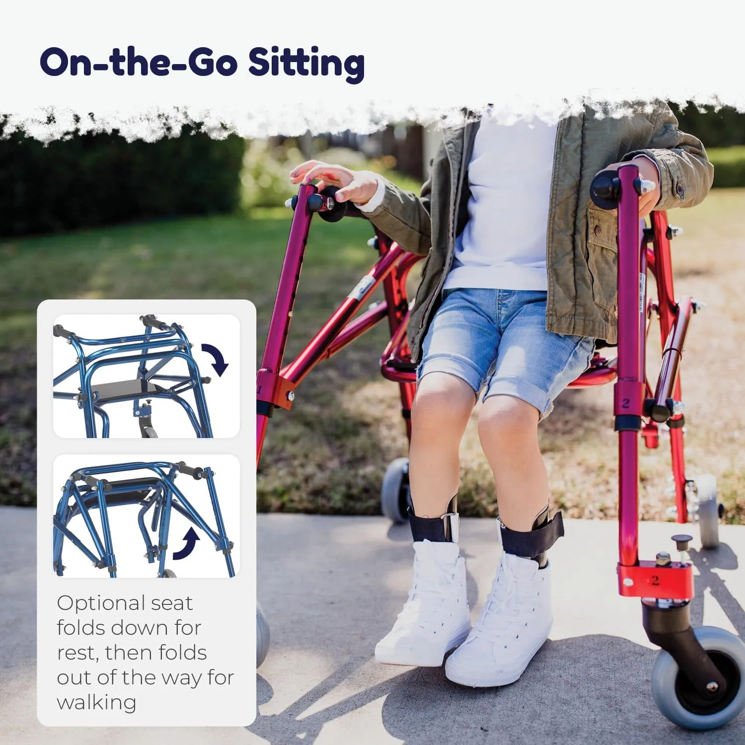 Nimbo 2G Mobility Aid Lightweight Posterior Walker, Large, Wizard Purple