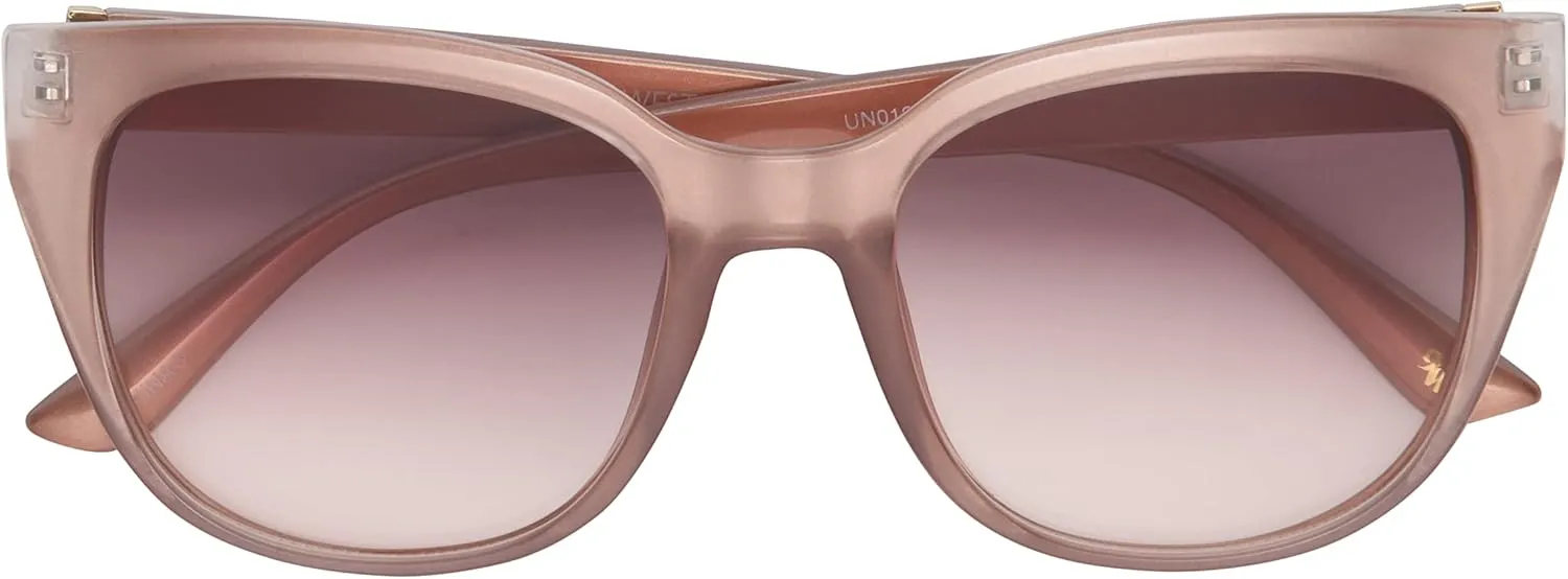 Nine West Women's Shayna Sunglasses Cat Eye, Brown Tortoise, 52mm