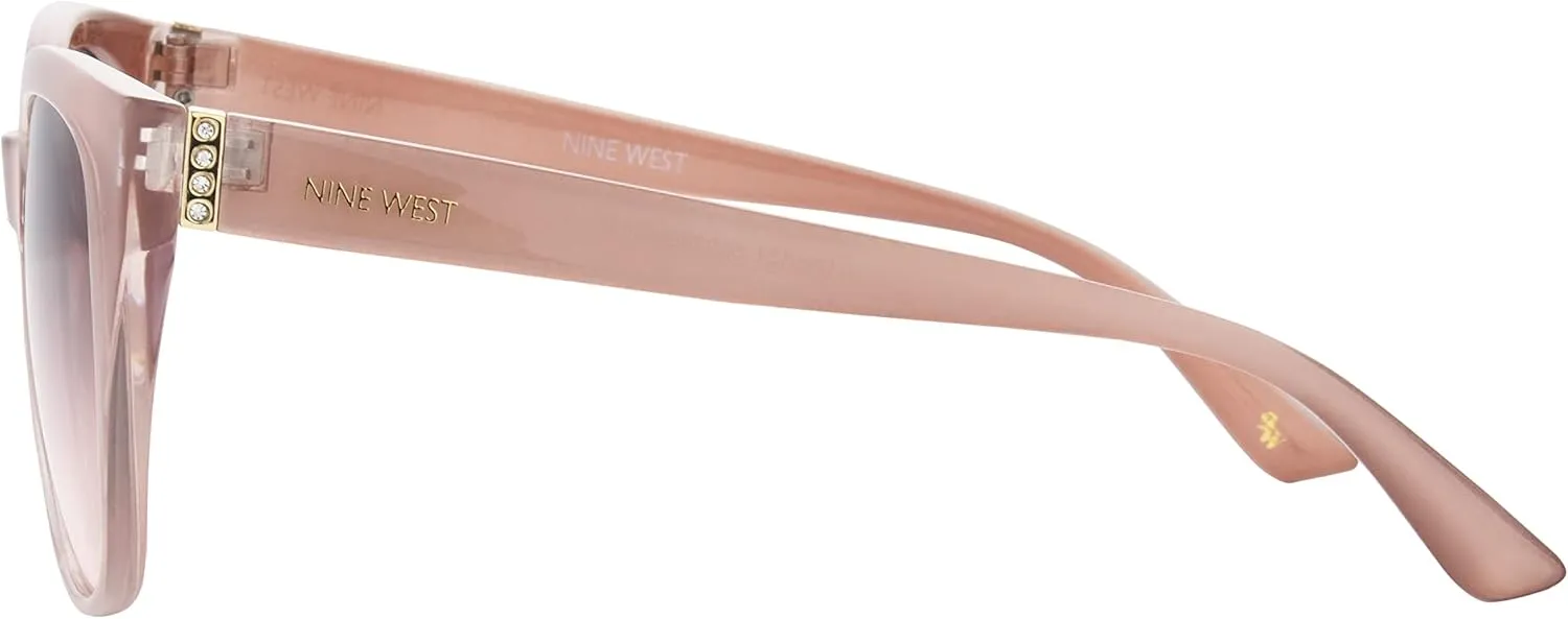 Nine West Women's Shayna Sunglasses Cat Eye, Brown Tortoise, 52mm