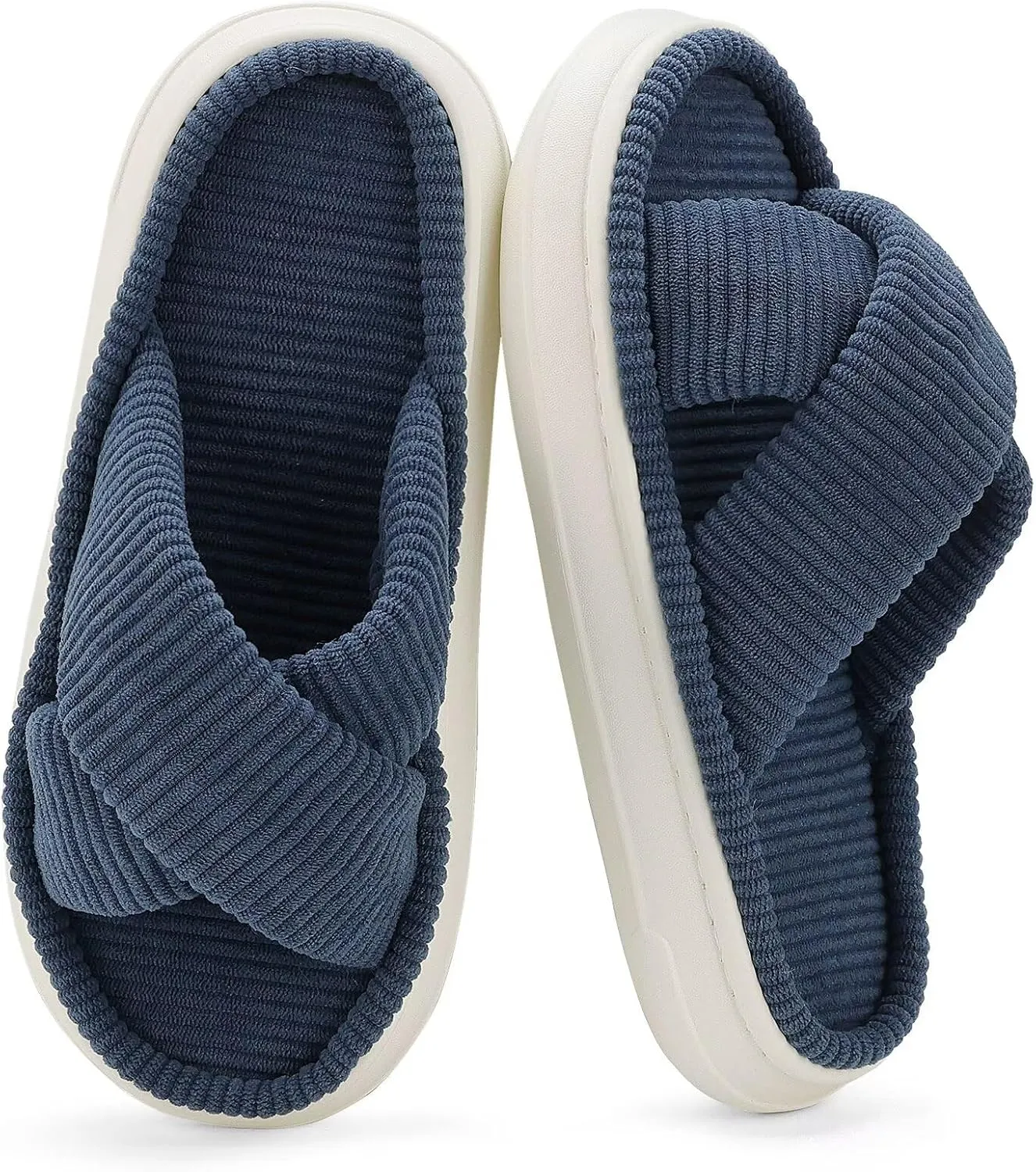 NineCiFun Platform Slippers for Women Indoor and Outdoor Women's Summer Slippers Open Toe Slide House Bedroom Shoes