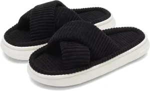 NineCiFun Platform Slippers for Women Indoor and Outdoor Women's Summer Slippers Open Toe Slide House Bedroom Shoes