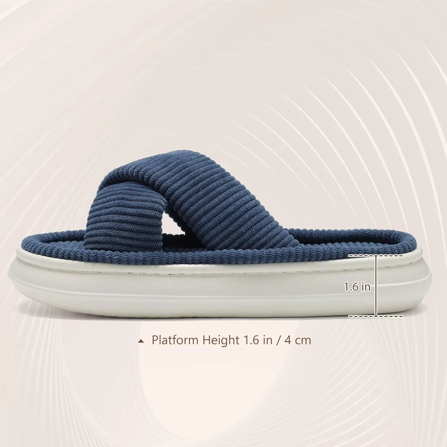 NineCiFun Platform Slippers for Women Indoor and Outdoor Women's Summer Slippers Open Toe Slide House Bedroom Shoes