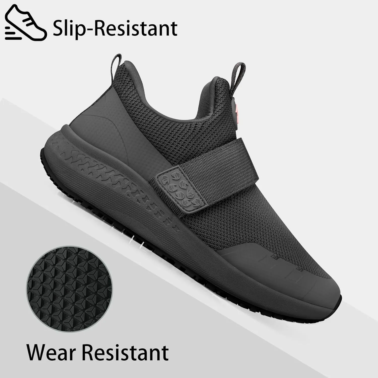 Non Slip Work Shoes for Women Food Service Slip Resistant Waterproof Kitchen Chef Slip On Restaurant Shoes Walking Sneakers Lightweight Comfortable Working Footwear