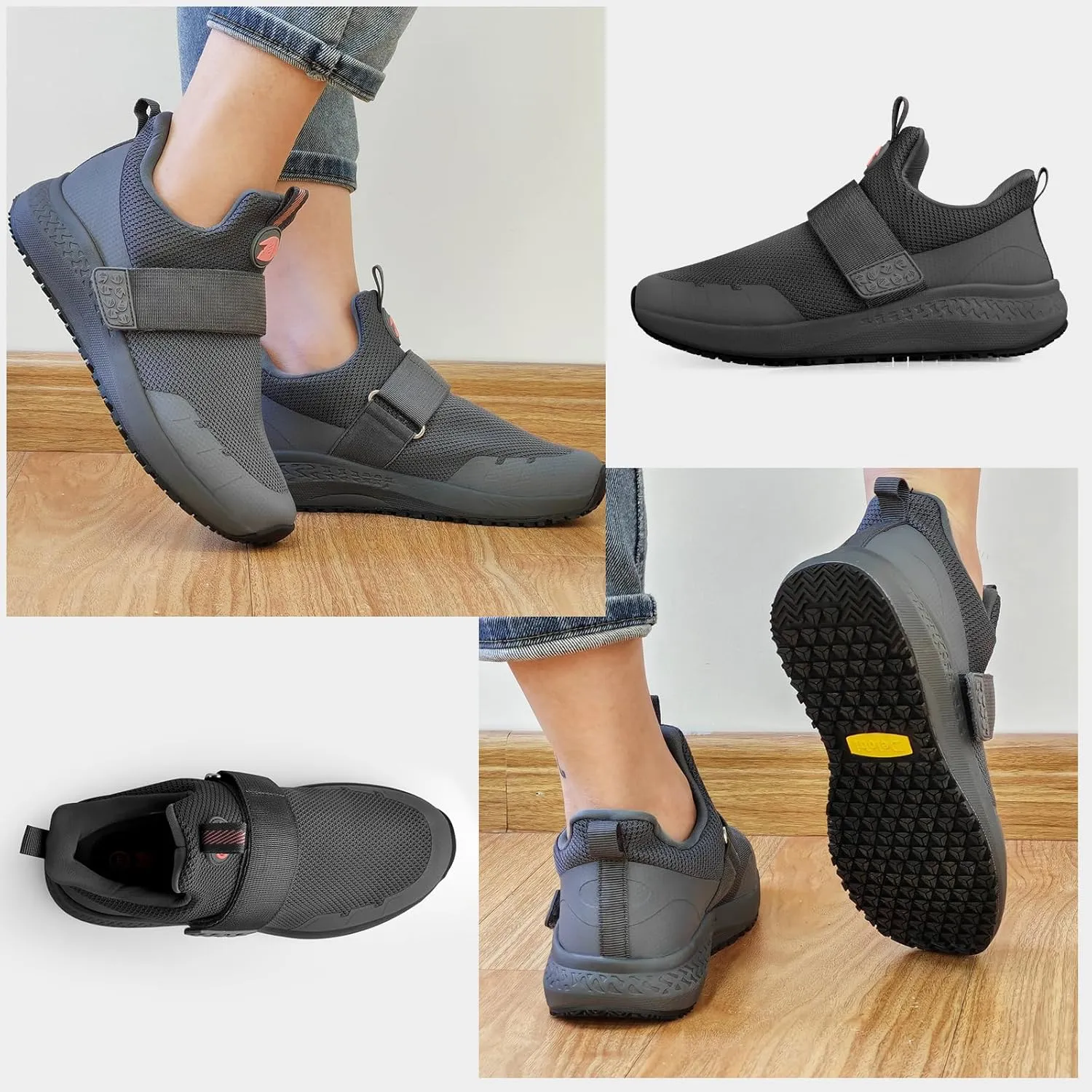 Non Slip Work Shoes for Women Food Service Slip Resistant Waterproof Kitchen Chef Slip On Restaurant Shoes Walking Sneakers Lightweight Comfortable Working Footwear
