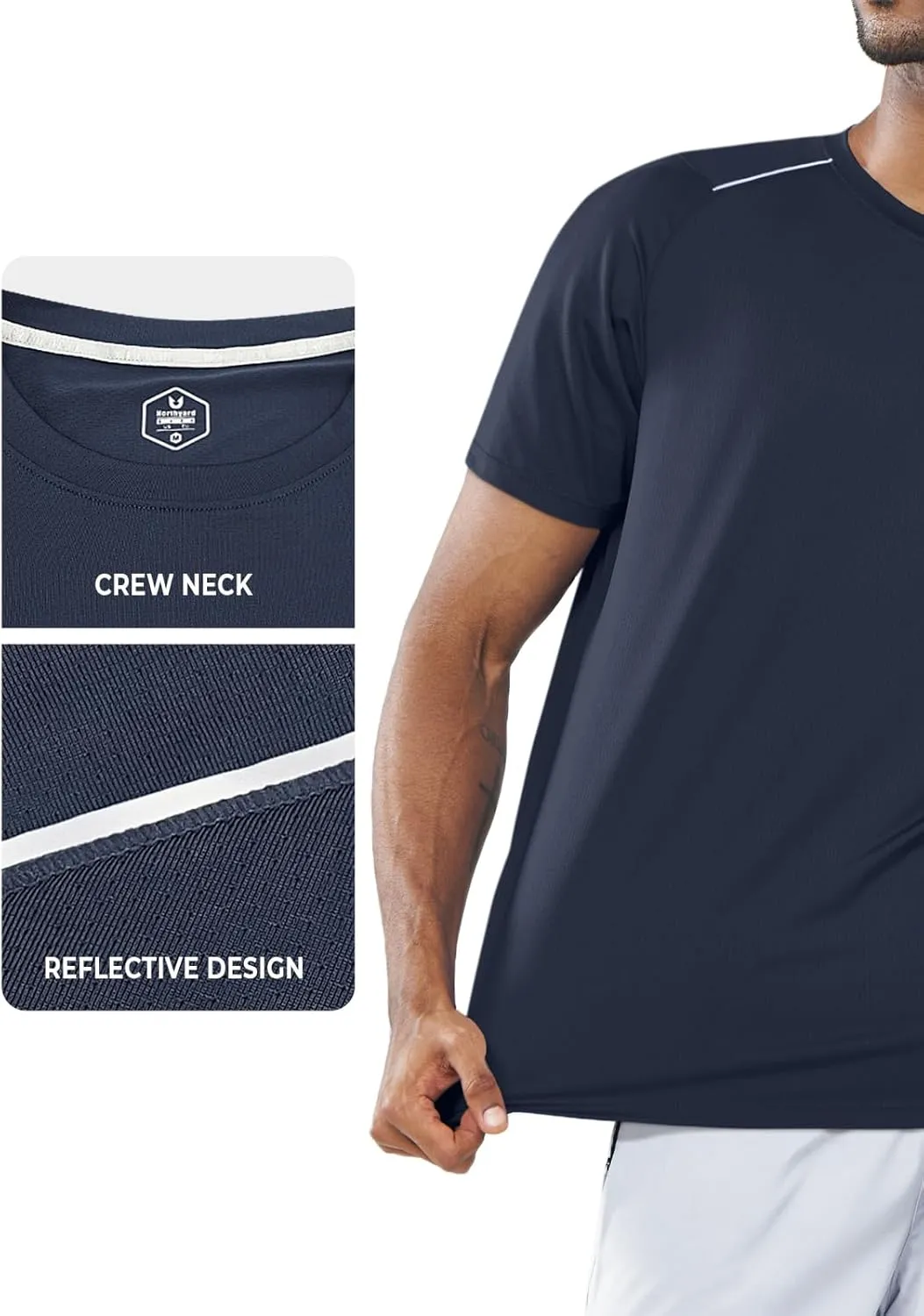 NORTHYARD Men's Athletic Running T-Shirts Workout Lightweight Short Sleeve Performance Shirts Top Tee