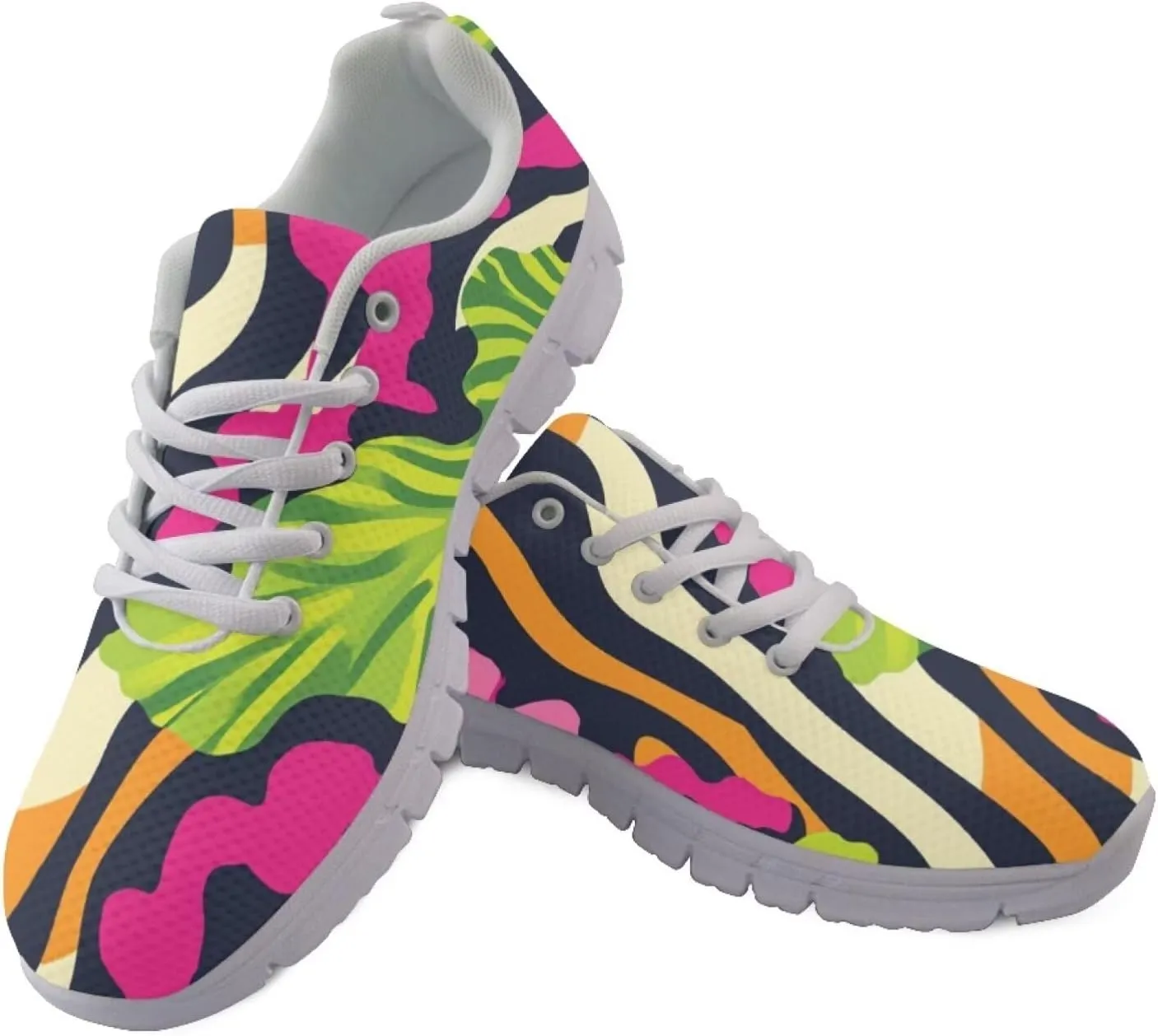 Novelty Walking Shoe Plus Size Lace Up Shoes for Women Daily Lightweight Outdoor Sneaker Soft Womens Tennis Sneakers