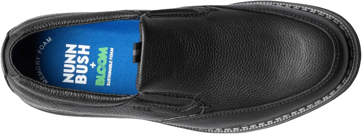 Nunn Bush Men's Otto Moccasin Toe Slip on Leather Loafer with Lightweight Sole