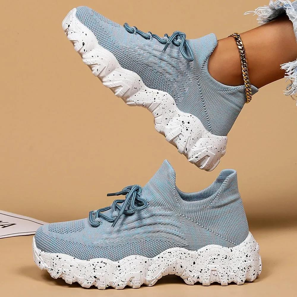 Nursebabes Sneakers, Breathable Non-Slip Lightweight Lace up Mesh Orthopedic Running Sneakers, Slip on Sneakers Women
