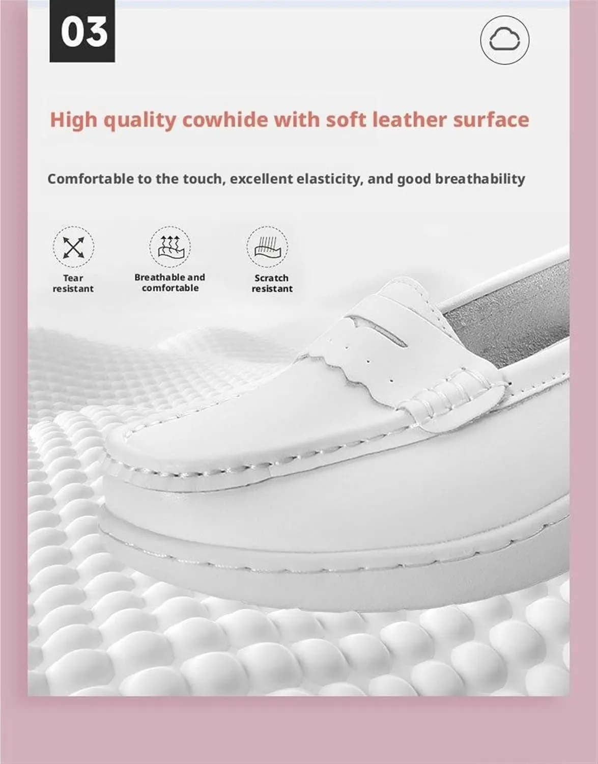 Nursing Shoes Clogs Slip On Lightweight White Slip-Resistant Arch Support Nursing Healthcare Comfortable Work Shoes C-5909