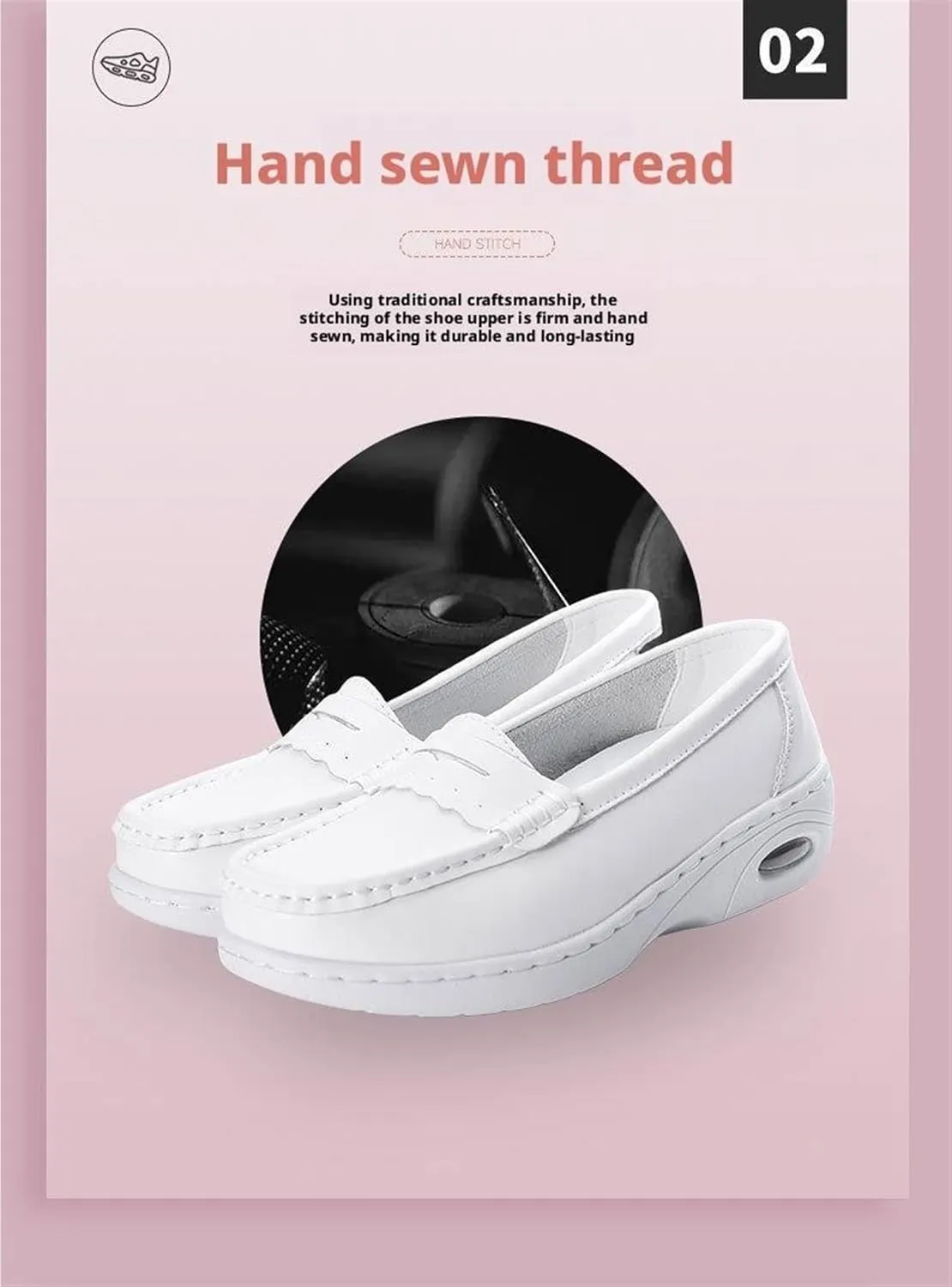 Nursing Shoes Clogs Slip On Lightweight White Slip-Resistant Arch Support Nursing Healthcare Comfortable Work Shoes C-5909