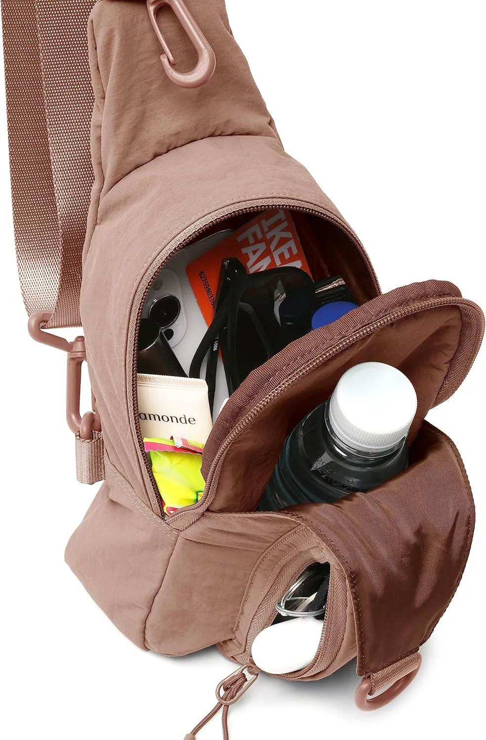 ODODOS Daily Sling Bag with Adjustable Straps Crossbody Chest Bag Lightweight Small Backpack for Casual Traveling Hiking