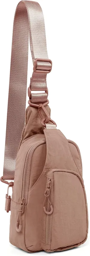 ODODOS Daily Sling Bag with Adjustable Straps Crossbody Chest Bag Lightweight Small Backpack for Casual Traveling Hiking
