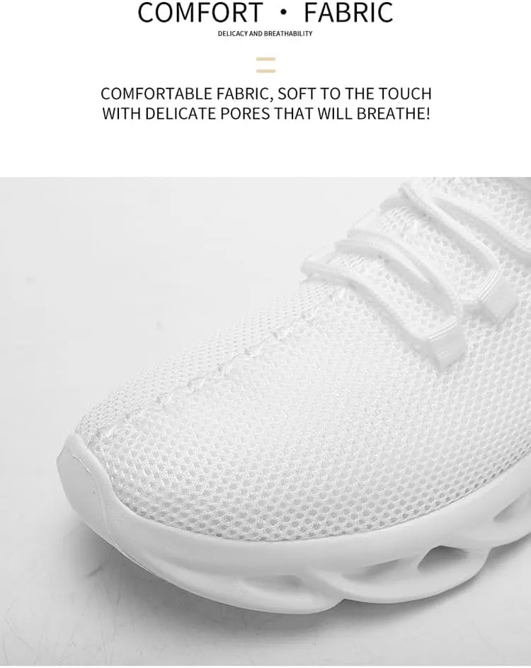 Odor-Resistant Men's Blade Running Shoes - Lightweight and Breathable Slip-On Sneakers with Shoelaces