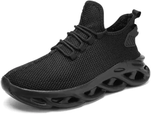 Odor-Resistant Men's Blade Running Shoes - Lightweight and Breathable Slip-On Sneakers with Shoelaces