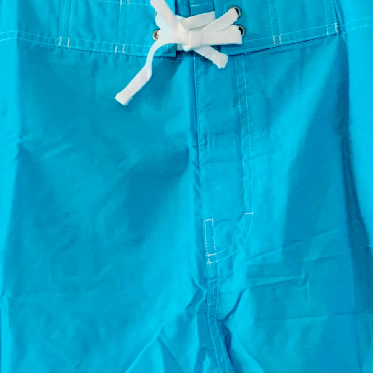 Old Navy Board Shorts Size XXL Tall 7" Above The Knee Swim Pockets Aqua Blue NWT
