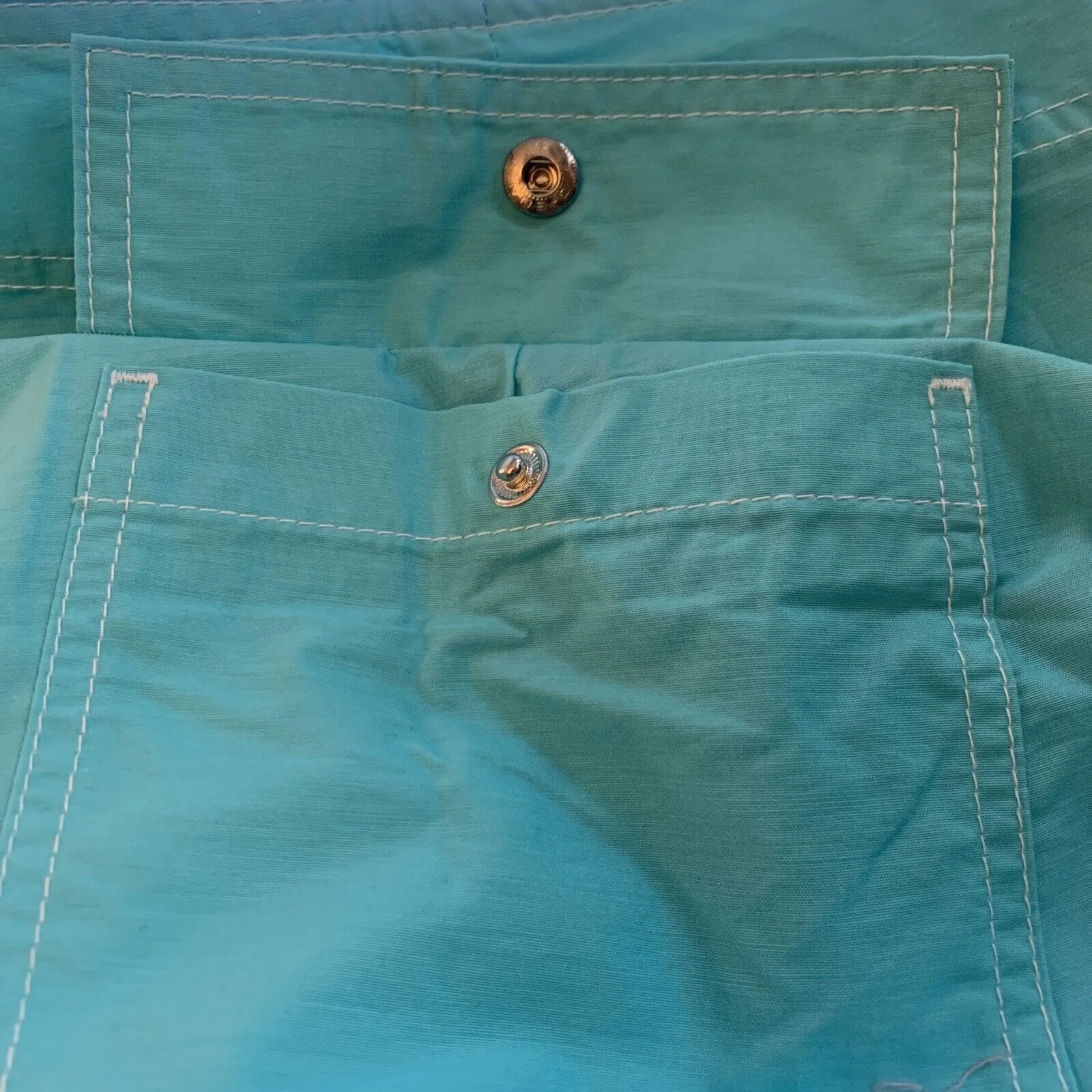 Old Navy Board Shorts Size XXL Tall 7" Above The Knee Swim Pockets Aqua Blue NWT