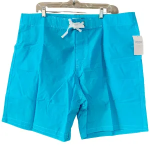 Old Navy Board Shorts Size XXL Tall 7" Above The Knee Swim Pockets Aqua Blue NWT