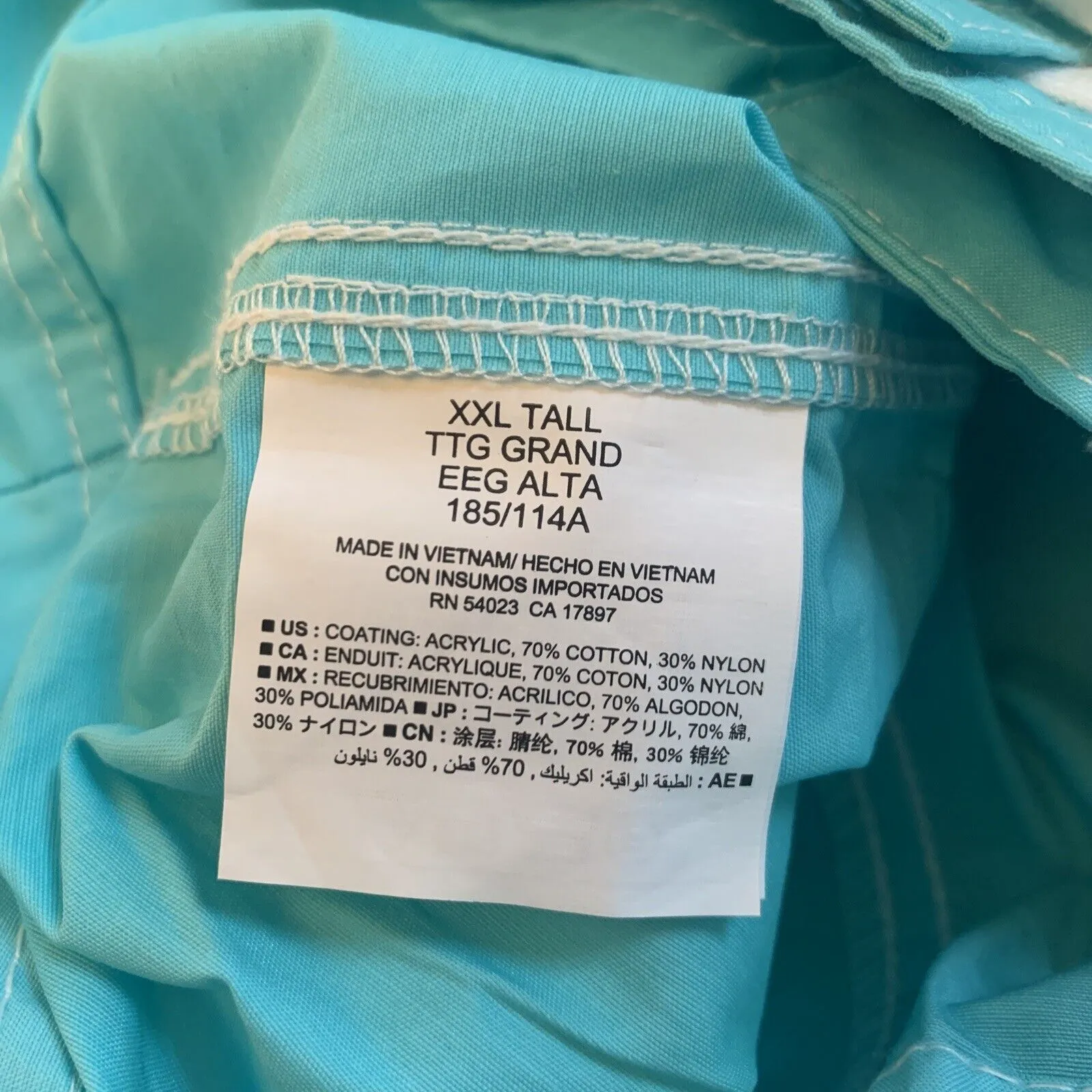 Old Navy Board Shorts Size XXL Tall 7" Above The Knee Swim Pockets Aqua Blue NWT